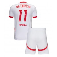 Stroje piłkarskie RB Leipzig Lois Openda #11 Koszulka Podstawowej dla dzieci 2024-25 Krótki Rękaw (+ szorty)